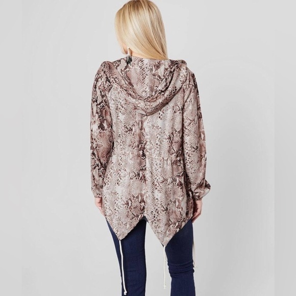 Band Of Gypsies Snakeskin Hooded Jacket - Picture 2 of 4